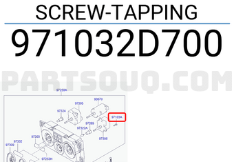 Hyundai / KIA 971032D700 SCREW-TAPPING