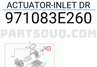 Hyundai / KIA 971083E260 ACTUATOR-INLET DR