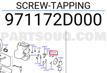 Hyundai / KIA 971172D000 SCREW-TAPPING
