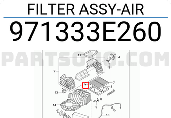 Hyundai / KIA 971333E260 FILTER ASSY-AIR