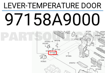 Hyundai / KIA 97158A9000 LEVER-TEMPERATURE DOOR