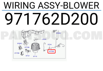 Hyundai / KIA 971762D200 WIRING ASSY-BLOWER