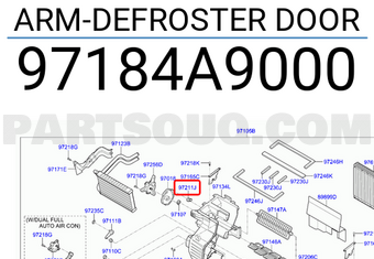 Hyundai / KIA 97184A9000 ARM-DEFROSTER DOOR
