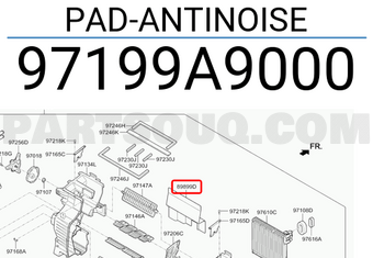 Hyundai / KIA 97199A9000 PAD-ANTINOISE