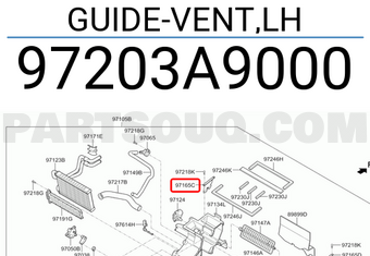 Hyundai / KIA 97203A9000 GUIDE-VENT,LH