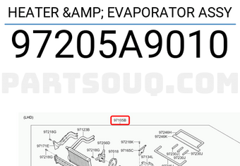 Hyundai / KIA 97205A9010 HEATER & EVAPORATOR ASSY