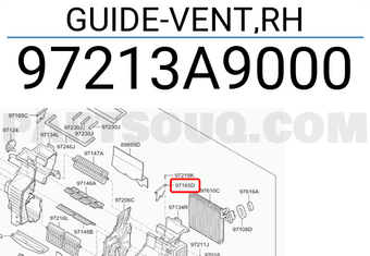 Hyundai / KIA 97213A9000 GUIDE-VENT,RH