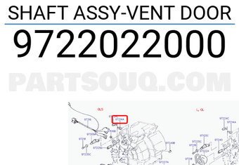 Hyundai / KIA 9722022000 SHAFT ASSY-VENT DOOR