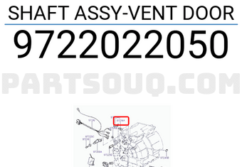 Hyundai / KIA 9722022050 SHAFT ASSY-VENT DOOR