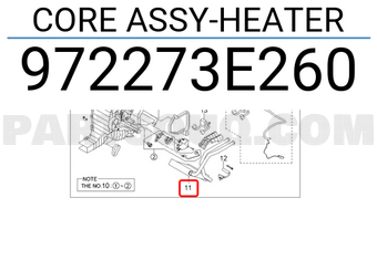 Hyundai / KIA 972273E260 CORE ASSY-HEATER