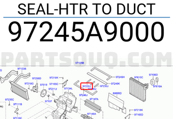 Hyundai / KIA 97245A9000 SEAL-HTR TO DUCT