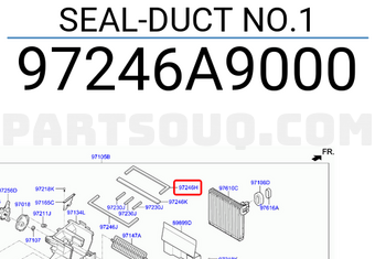 Hyundai / KIA 97246A9000 SEAL-DUCT NO.1