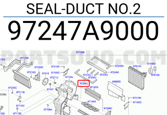 Hyundai / KIA 97247A9000 SEAL-DUCT NO.2