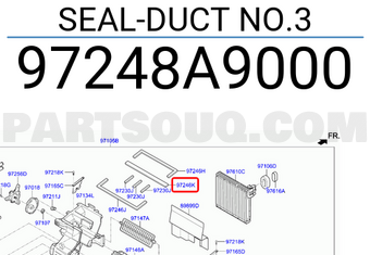 Hyundai / KIA 97248A9000 SEAL-DUCT NO.3