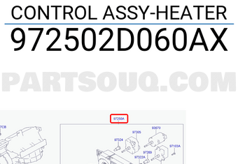 Hyundai / KIA 972502D060AX CONTROL ASSY-HEATER