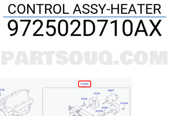 Hyundai / KIA 972502D710AX CONTROL ASSY-HEATER