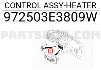 Hyundai / KIA 972503E3809W CONTROL ASSY-HEATER