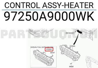 Hyundai / KIA 97250A9000WK CONTROL ASSY-HEATER