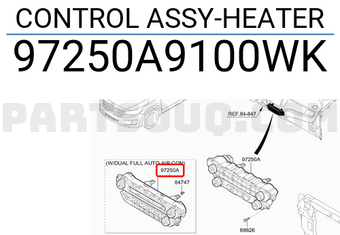 Hyundai / KIA 97250A9100WK CONTROL ASSY-HEATER