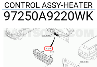 Hyundai / KIA 97250A9220WK CONTROL ASSY-HEATER