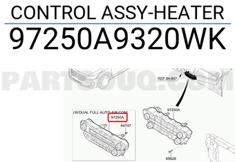 Hyundai / KIA 97250A9320WK CONTROL ASSY-HEATER