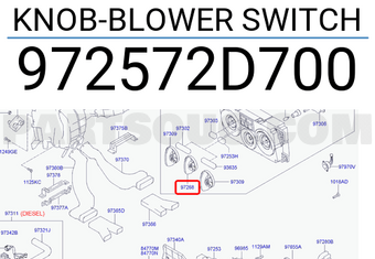 Hyundai / KIA 972572D700 KNOB-BLOWER SWITCH