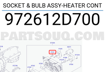 Hyundai / KIA 972612D700 SOCKET & BULB ASSY-HEATER CONT