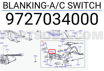 Hyundai / KIA 9727034000 BLANKING-A/C SWITCH