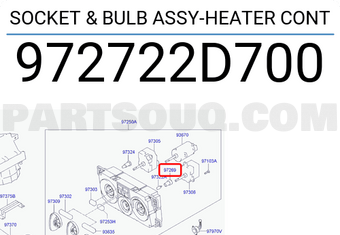 Hyundai / KIA 972722D700 SOCKET & BULB ASSY-HEATER CONT