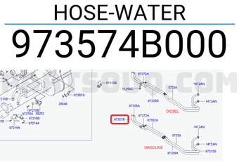 Hyundai / KIA 973574B000 HOSE-WATER