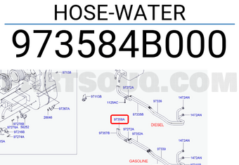 Hyundai / KIA 973584B000 HOSE-WATER