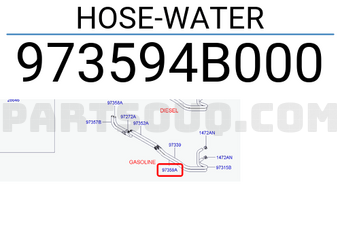 Hyundai / KIA 973594B000 HOSE-WATER