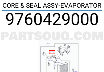 Hyundai / KIA 9760429000 CORE & SEAL ASSY-EVAPORATOR