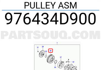 Hyundai / KIA 976434D900 PULLEY ASM