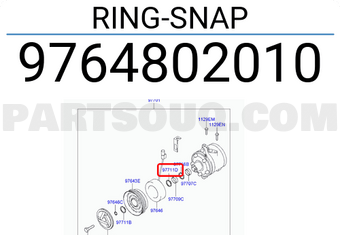 Hyundai / KIA 9764802010 RING-SNAP