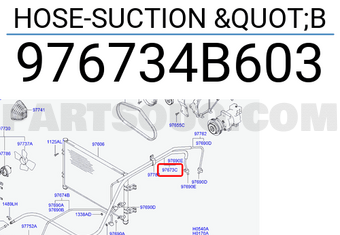 Hyundai / KIA 976734B603 HOSE-SUCTION "B