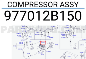 Hyundai / KIA 977012B150 COMPRESSOR ASSY