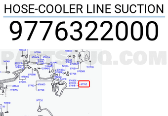Hyundai / KIA 9776322000 HOSE-COOLER LINE SUCTION