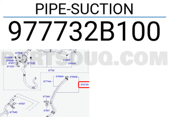 Genuine Hyundai 97773-2B100 Suction Pipe