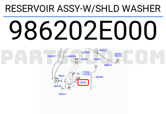 Hyundai / KIA 986202E000 RESERVOIR ASSY-W/SHLD WASHER