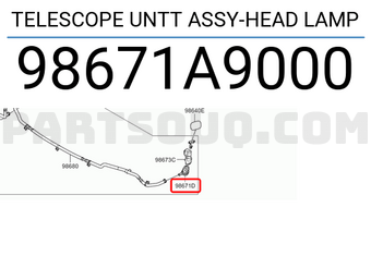 Hyundai / KIA 98671A9000 TELESCOPE UNTT ASSY-HEAD LAMP
