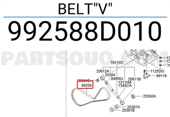 Hyundai / KIA 992588D010 BELT"V