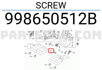 Hyundai / KIA 998650512B SCREW