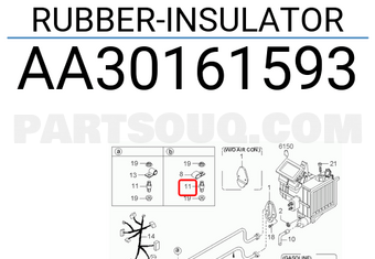 Hyundai / KIA AA30161593 RUBBER-INSULATOR