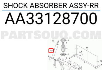 Hyundai / KIA AA33128700 SHOCK ABSORBER ASSY-RR