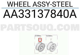 Hyundai / KIA AA33137840A WHEEL ASSY-STEEL