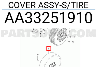 Hyundai / KIA AA33251910 COVER ASSY-S/TIRE