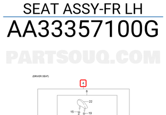 Hyundai / KIA AA33357100G SEAT ASSY-FR LH
