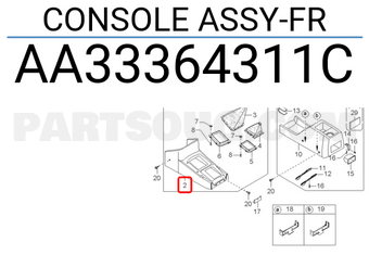 Hyundai / KIA AA33364311C CONSOLE ASSY-FR