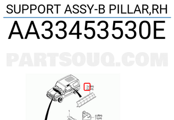 Hyundai / KIA AA33453530E SUPPORT ASSY-B PILLAR,RH